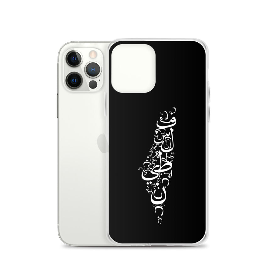 Palestine map with text - iPhone Case